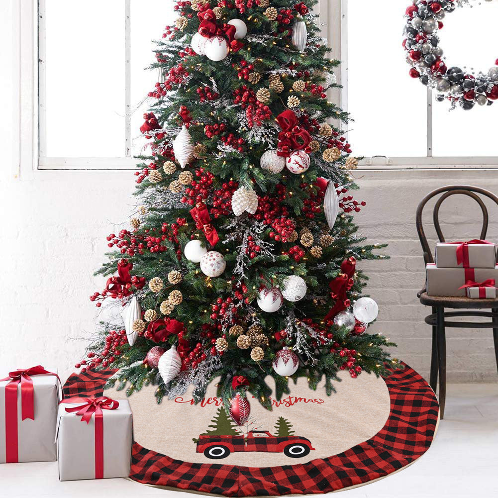 Christmas Tree Skirt – Linen Look, 47 in (120 cm) Diameter – image 2