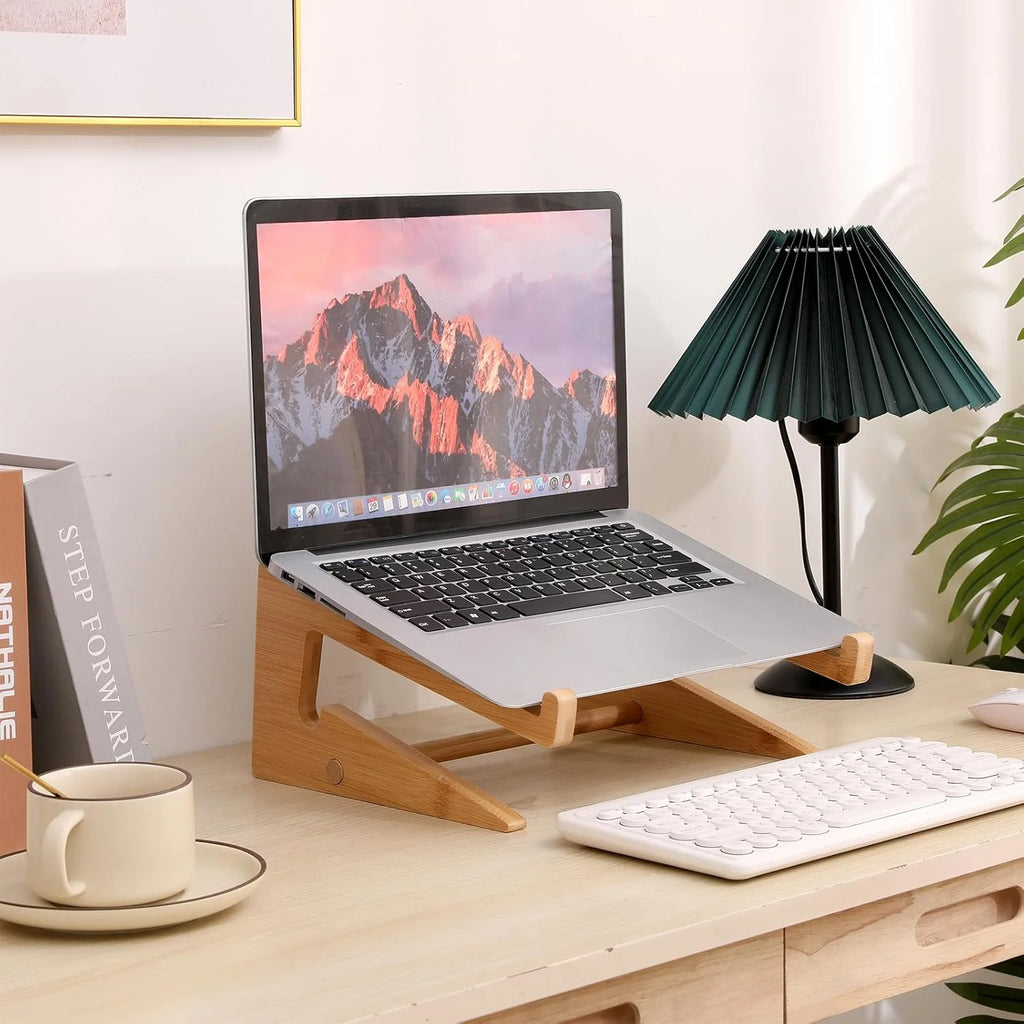 Bamboo Laptop Stand, Vertical and Riser 2-in-1 – image 3