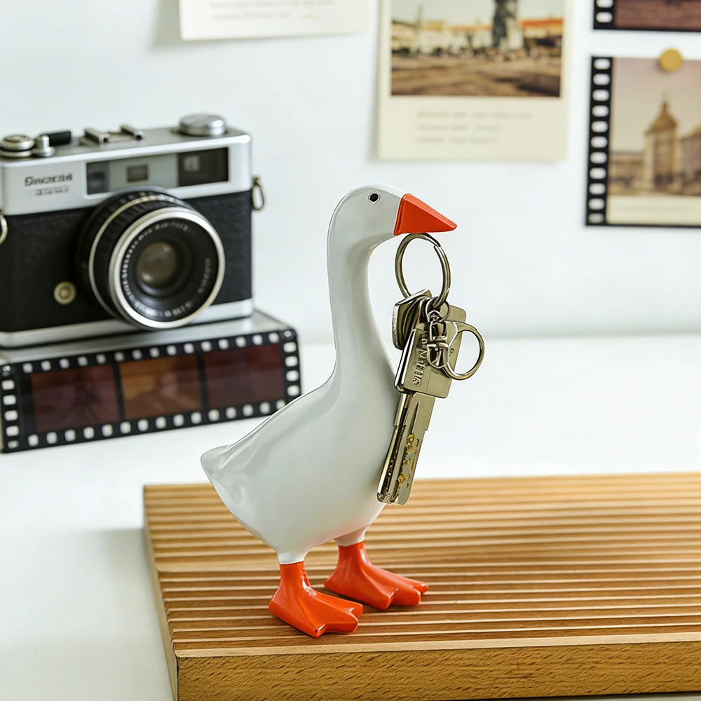 Magnetic Goose Key Holder - Resin Goose Sculpture Desk Decor – image 4