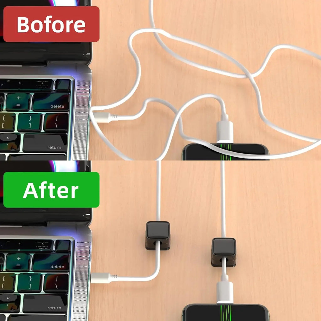 Magnetic Under-Desk Cable Clips Cord Organizer – image 3