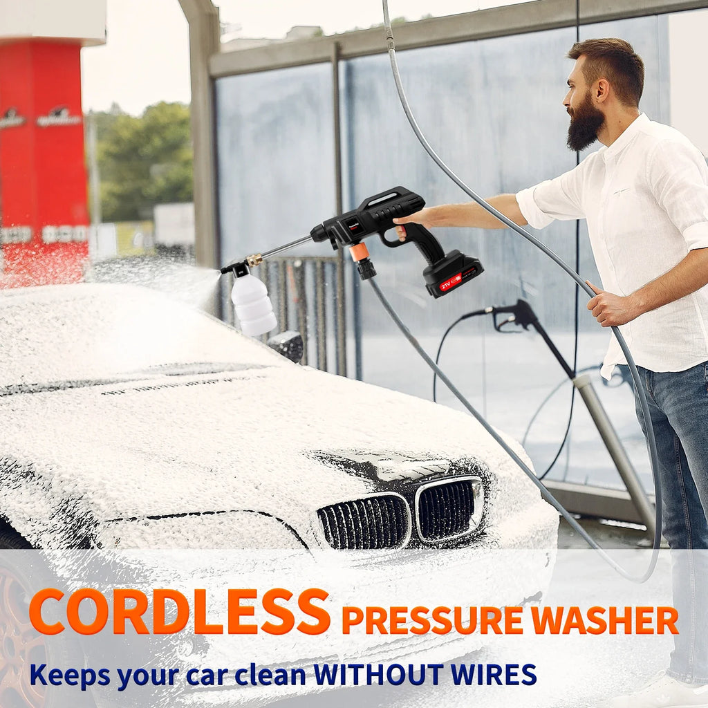 Cordless Pressure Washer 21V 870 PSI with 2 Batteries and Foam Bottle – image 5