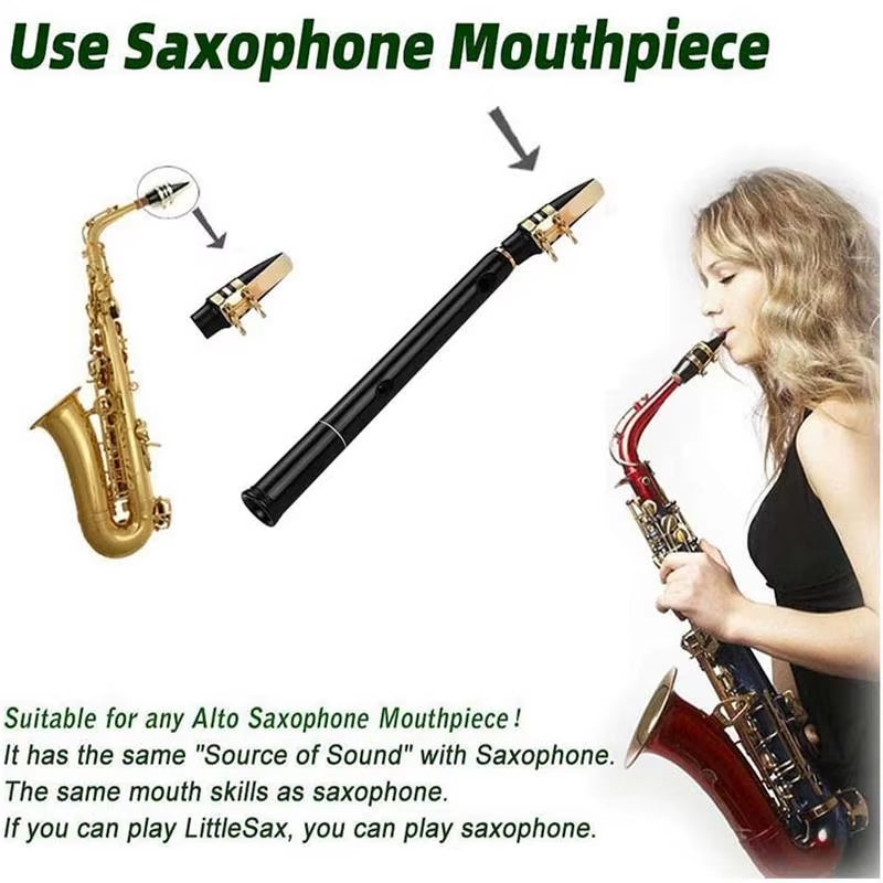 8-Hole Travel Pocket Saxophone in C Key with Alto Mouthpiece – image 3