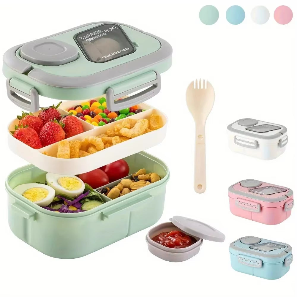 Bento Lunch Box – 40 oz Leakproof 4-Compartment Container – image 2
