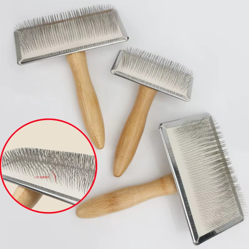 Wooden Dog Brush - Pet Massage Grooming Brush – image 2