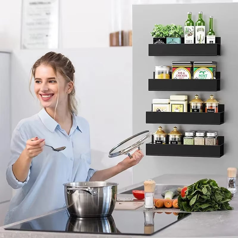 Magnetic Fridge Spice Rack – Side Storage Shelf Organizer – image 6