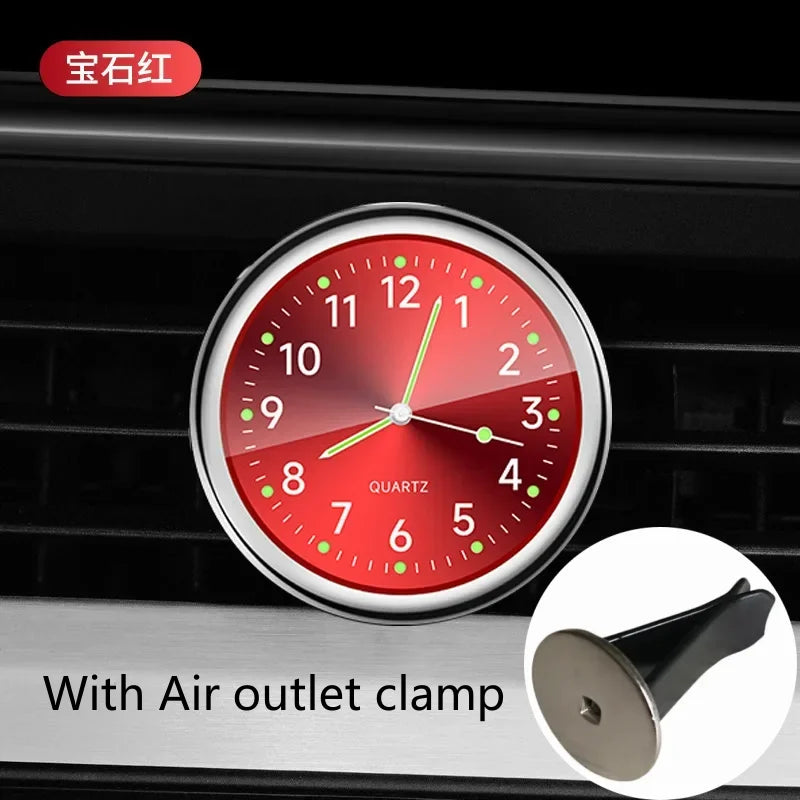 Car Dashboard Clock - Luminous Stick-On Mini Analog Quartz Clock – image 8