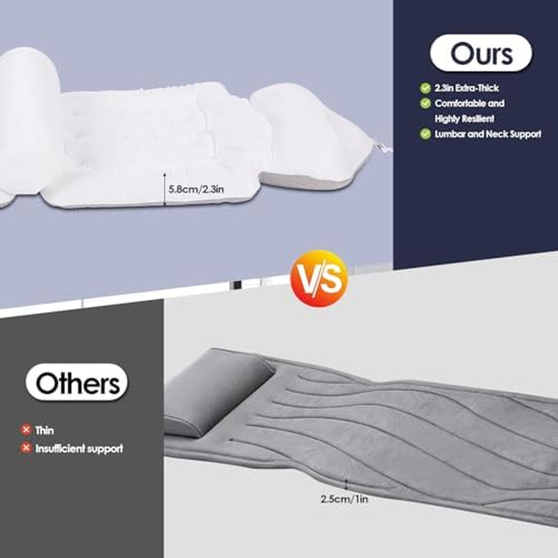Bath Pillow for Tub, Full Body Thick Bathtub Cushion – image 3