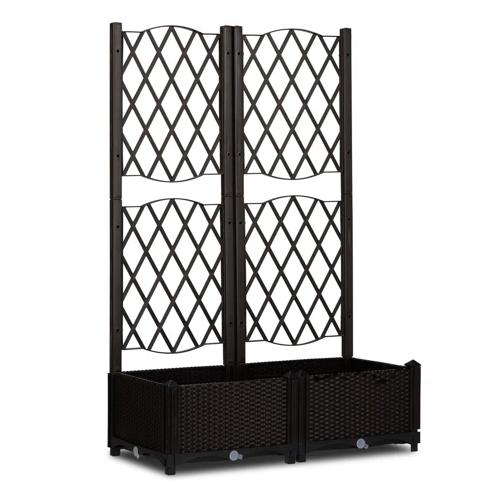 Wicker Trellis Planter Box, Raised Bed for Climbing Plants – image 1