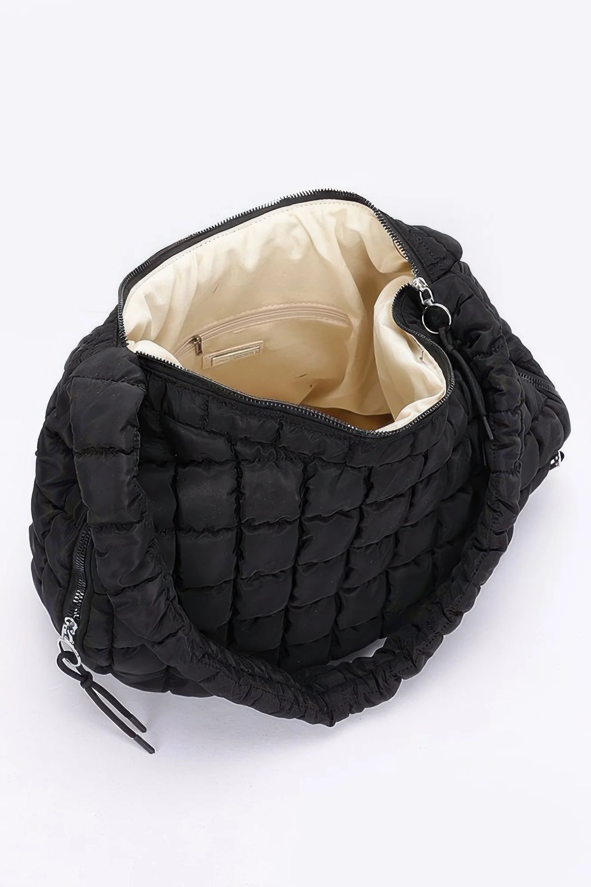 Quilted Nylon Crossbody Bag, Padded Shoulder Bag with Adjustable Strap – image 4