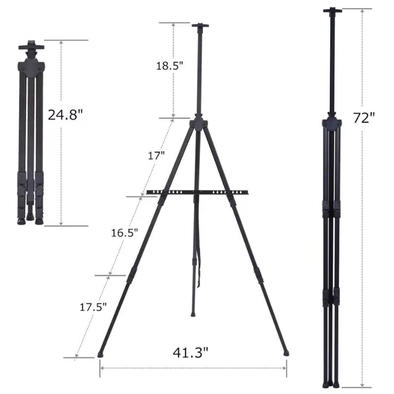 Foldable Aluminum Sketch Easel Stand with Carry Bag – image 1