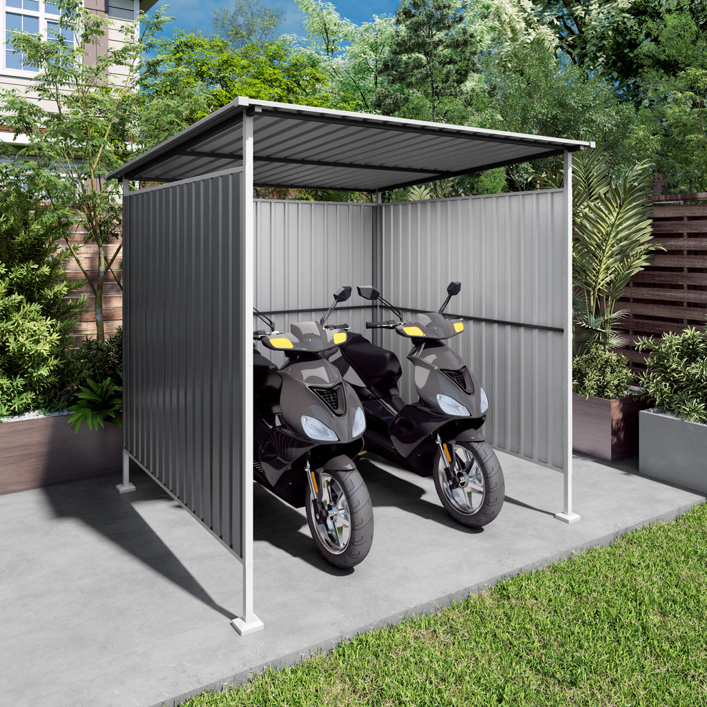 6 x 6 ft Lean-To Metal Hardtop Shelter for Bikes, Grills and Tools – image 2