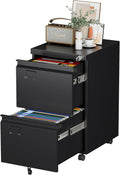 File Cabinet 2-Drawer Mobile, Rolling Home Office Storage