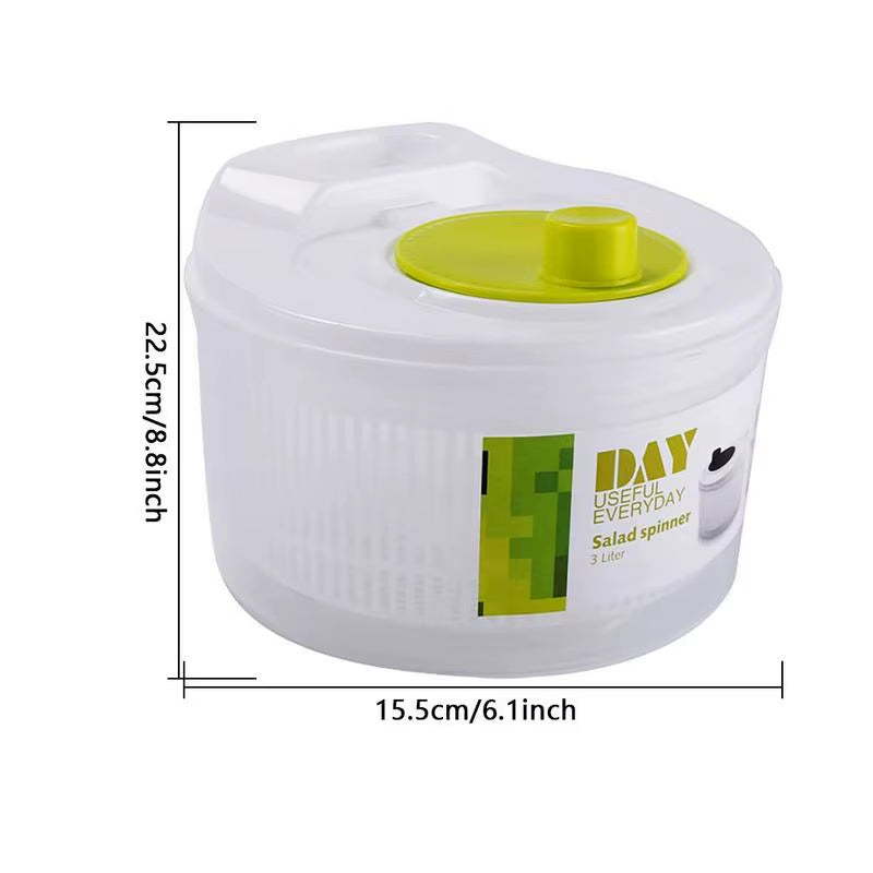 Salad Spinner - Double Layer Lettuce Dryer with Drain Port – image 6