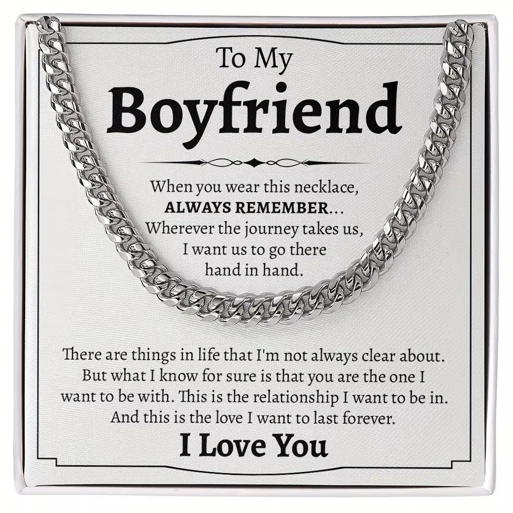 Cuban Chain Promise Necklace for Him