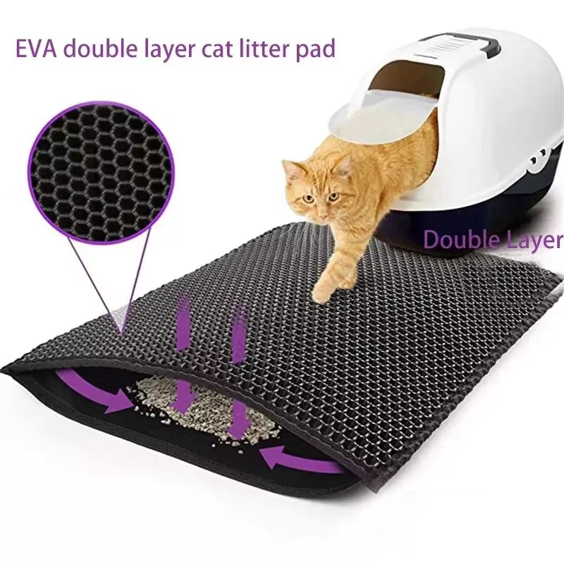 Cat Litter Mat - Double Layer Waterproof Litter Trapper – image 2