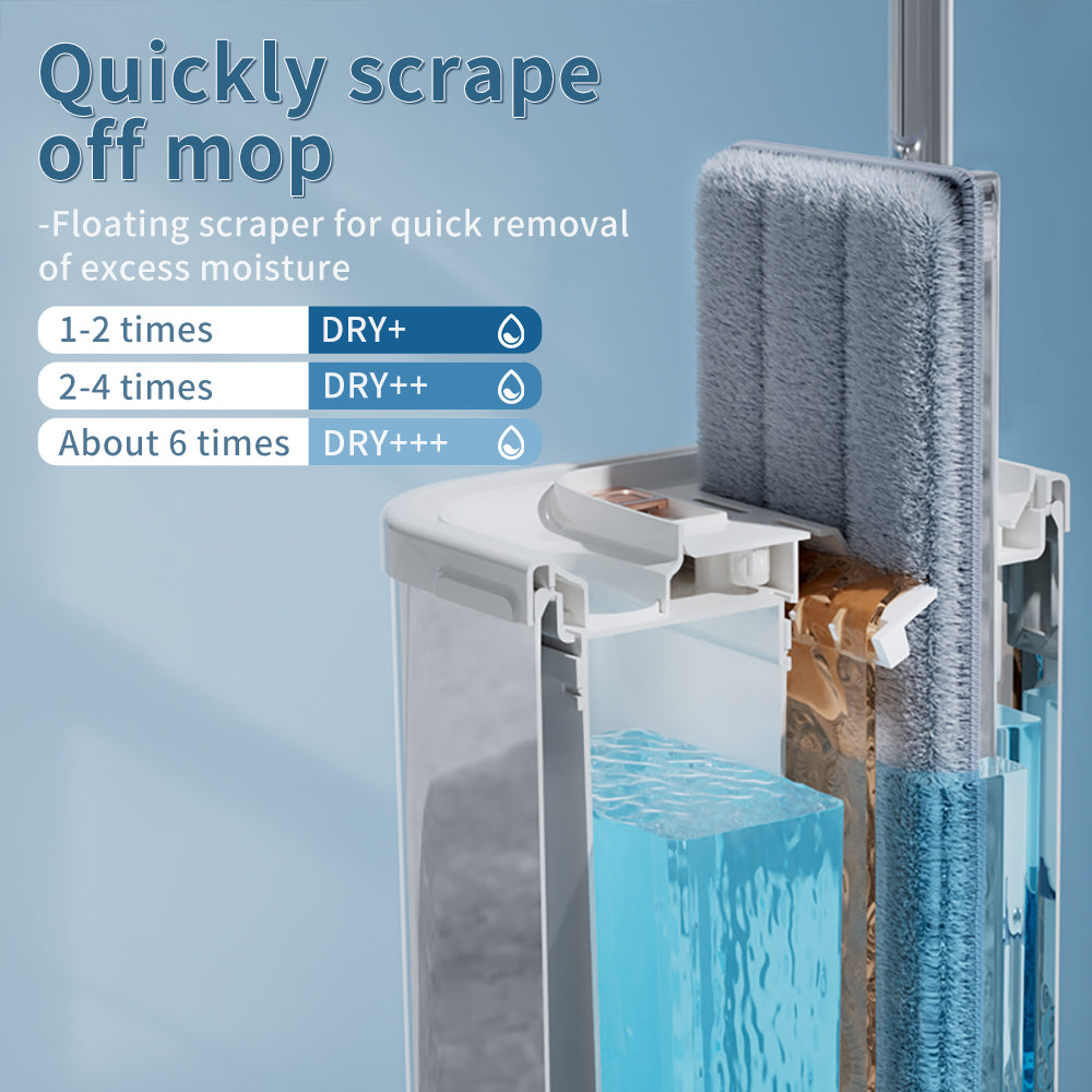 Stainless Steel Flat Mop and Bucket Set with Wringer and Refills – image 8