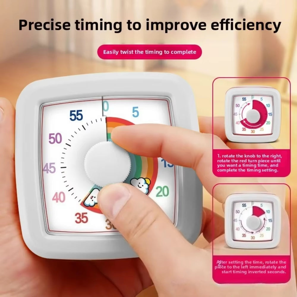 60 Minute Visual Timer - Silent Countdown Timer for Kids & Adults