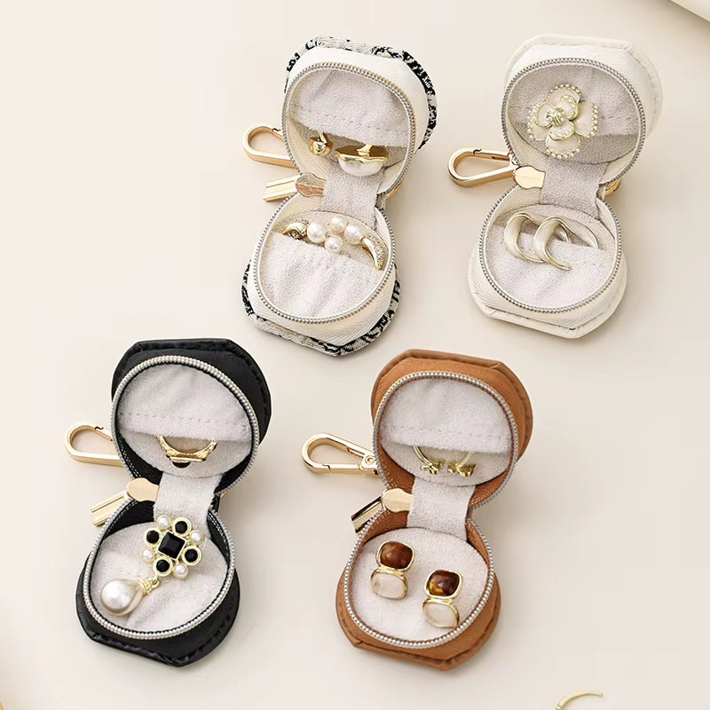 Portable Mini Jewelry Storage Case - PU Leather – image 4