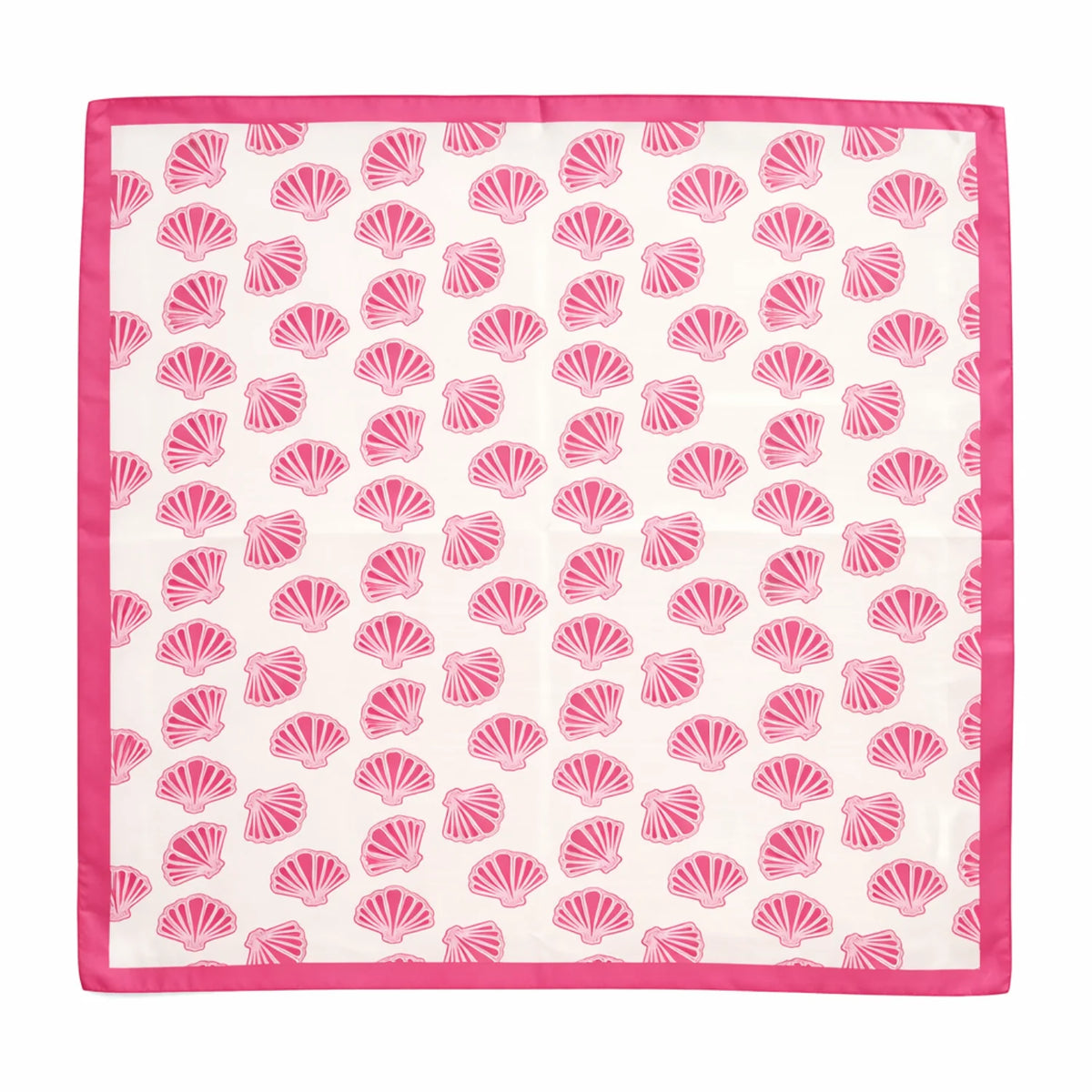 Shell Print Square Scarf – Coastal Neck & Hair Scarf – image 2