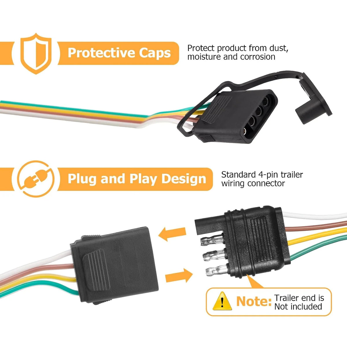 4-Pin Trailer Wiring Harness for 2011-2016 Chrysler Town and Country – image 5