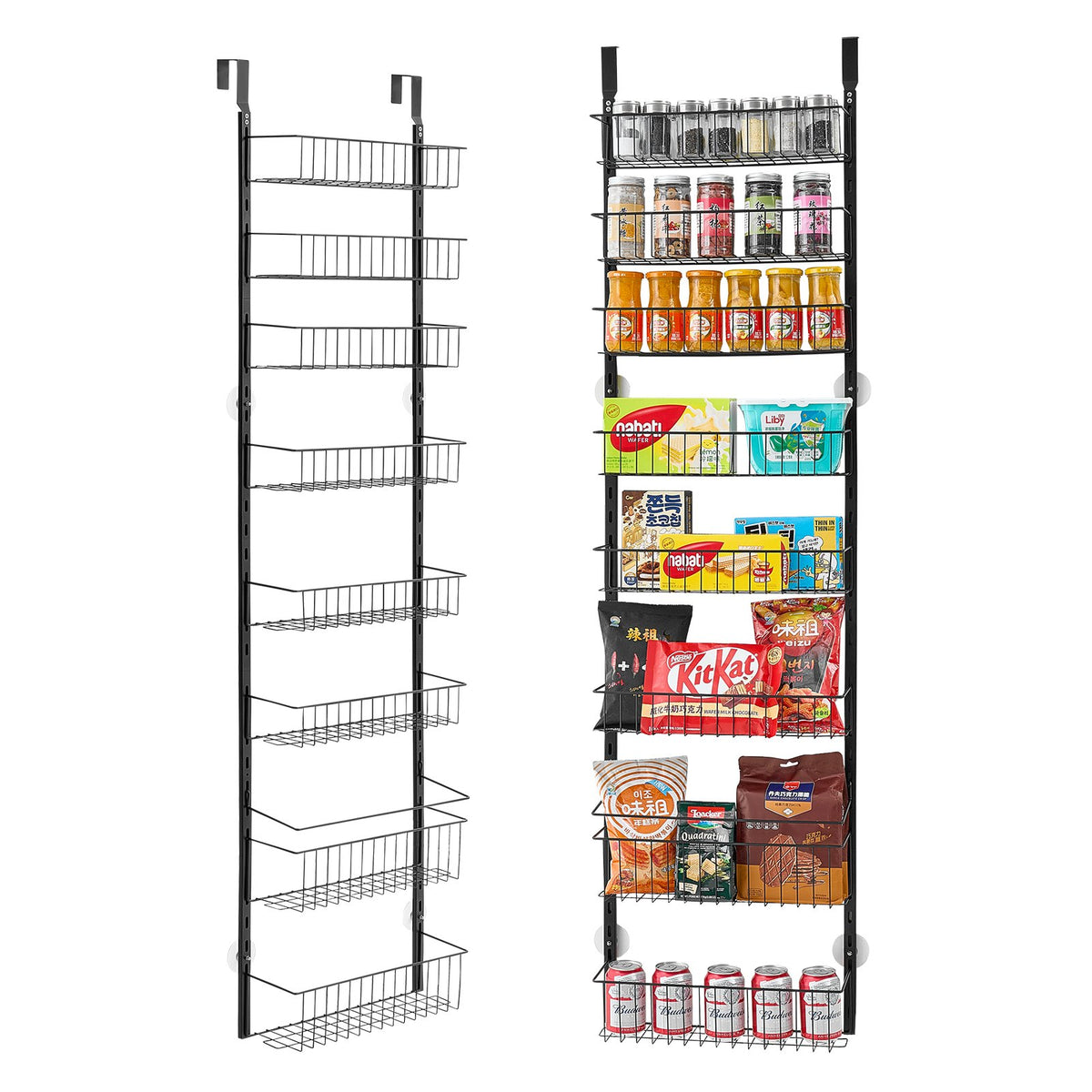 Over the Door Pantry Organizer, 8-Tier Adjustable Hanging Rack – image 2