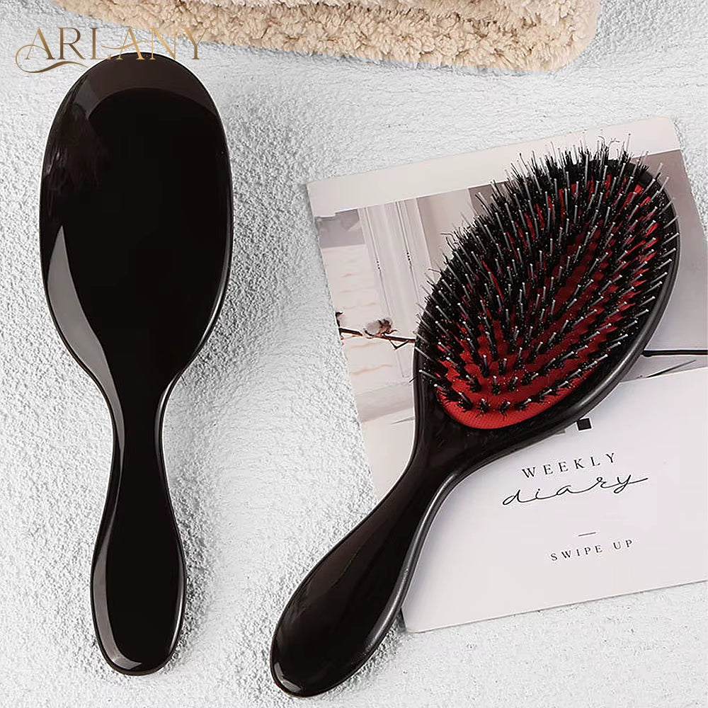 Boar Bristle Massage Hair Brush – image 4