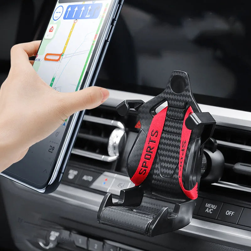 Racing Seat Car Phone Holder, Air Vent Clip with 360° Rotation – image 3
