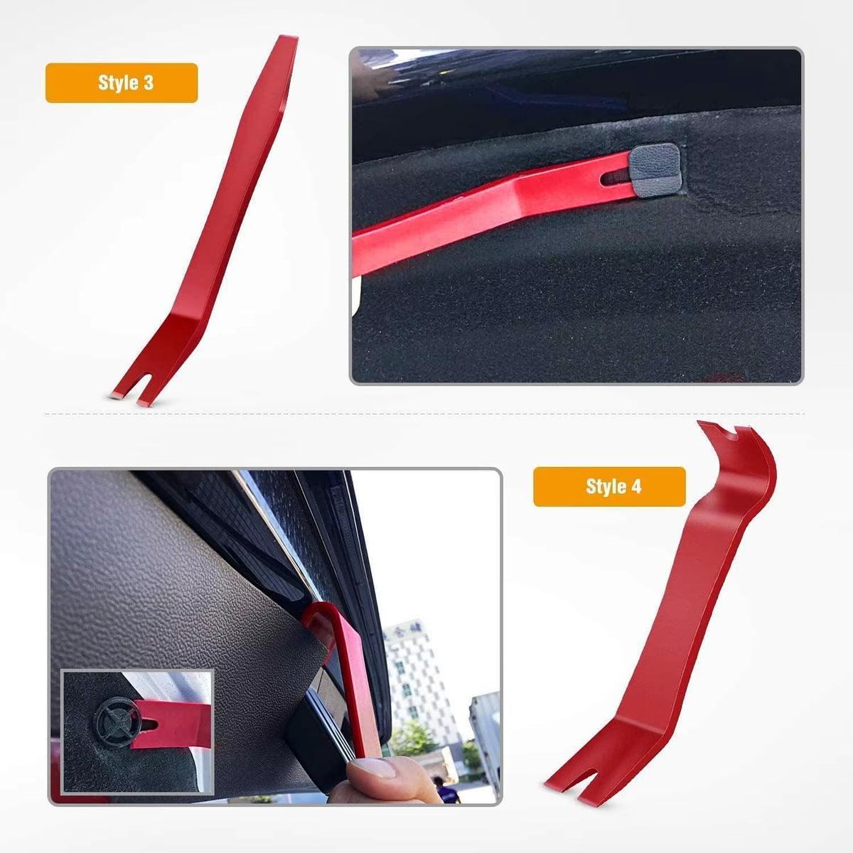 Trim Removal Tool Kit 5-Piece Nylon No-Scratch Pry Set for Car Panels – image 5