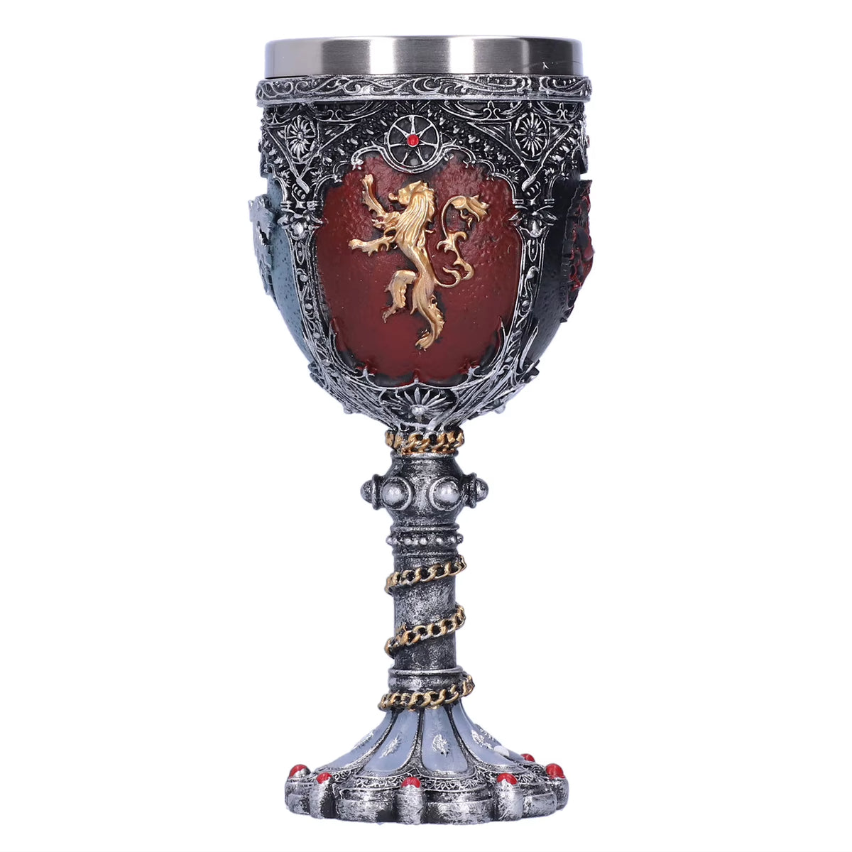 3D Beer Mug, Stainless Steel and Resin Sculpted Drinking Mug