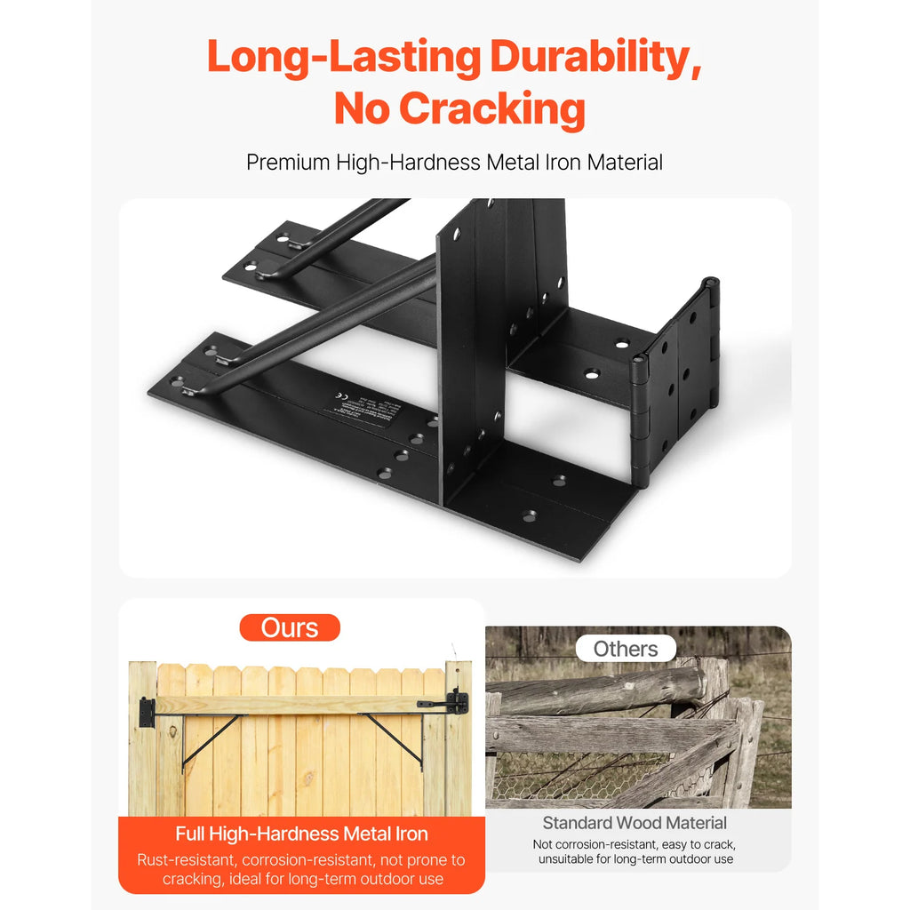 Anti-Sag Gate Corner Brace Kit with Latch for Wood Gates – image 4