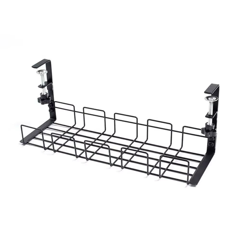 Metal Under Desk Cable Tray, No-Drill Wire Organizer