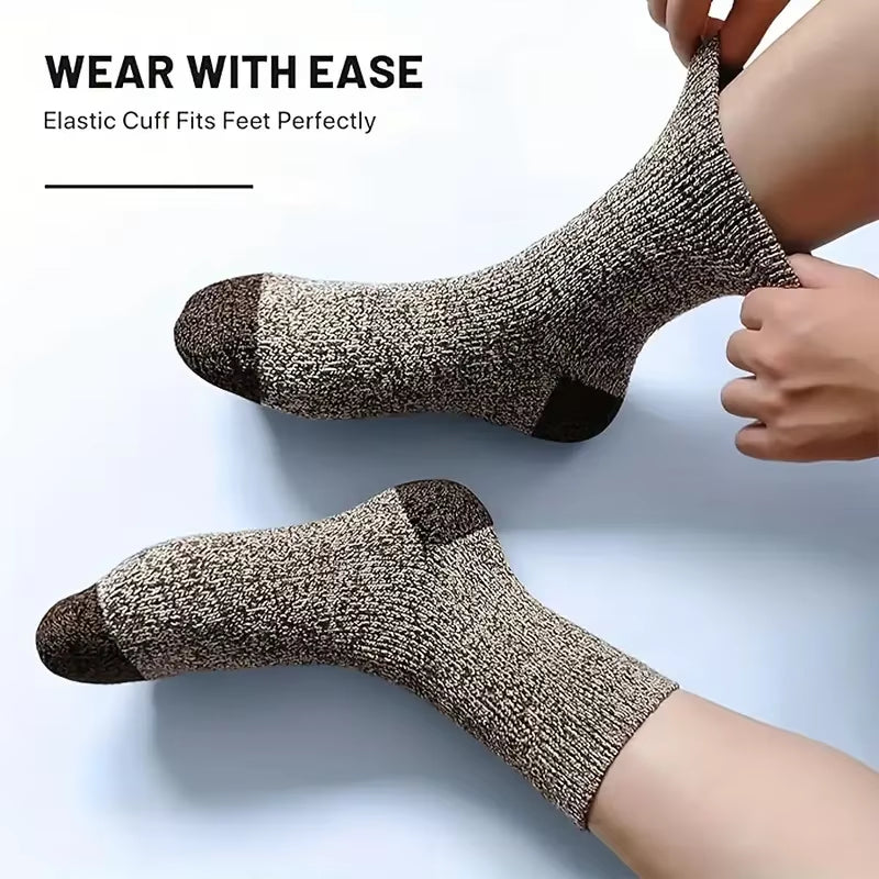 Thermal Hiking Socks 5 Pairs Thick Crew Socks for Men – image 4