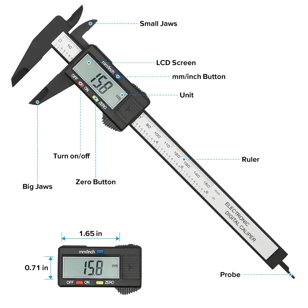 Digital Caliper 100/150mm – Electronic LCD Measuring Tool – image 4