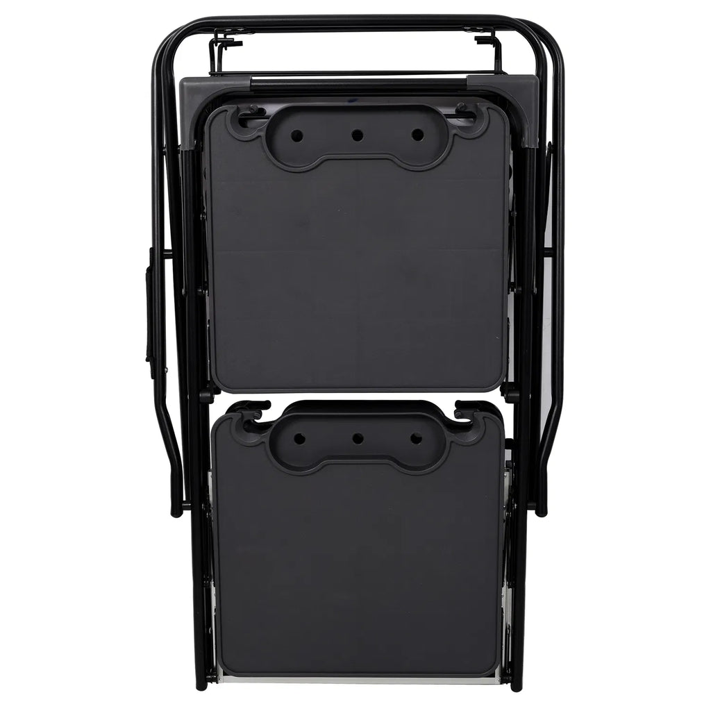 Folding Camp Kitchen Prep Station with Side Shelves and Storage Rack – image 11