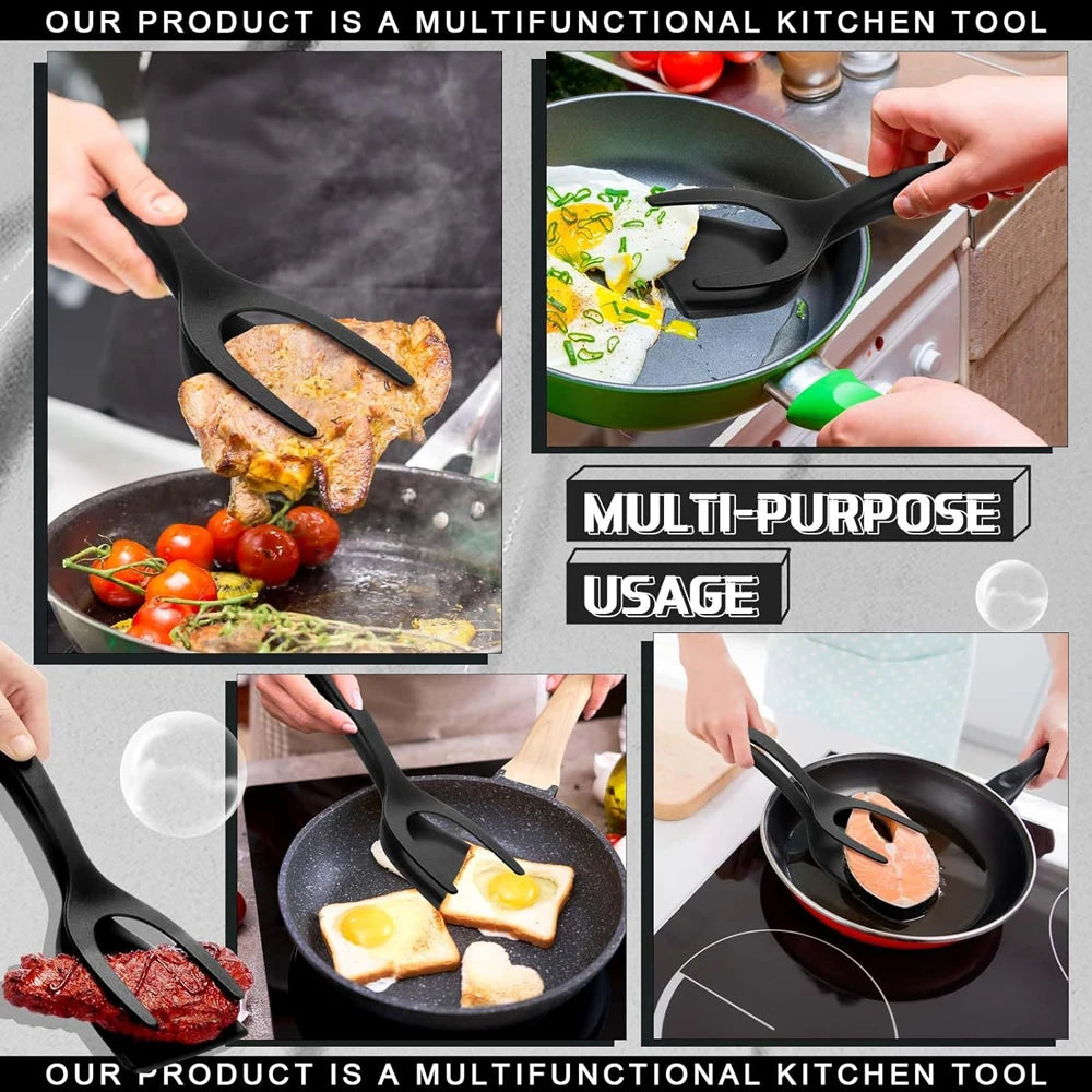 Spatula Tongs, 2-in-1 Grip and Flip for Eggs and Pancakes – image 5