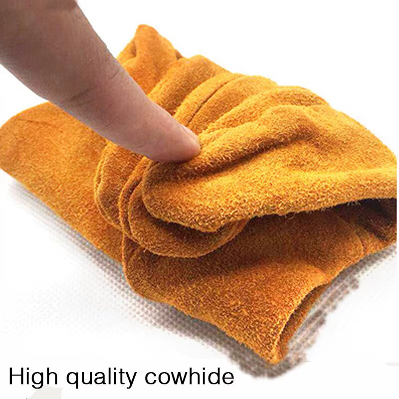Cowhide Leather Work Gloves for Farm, Garage and Driving