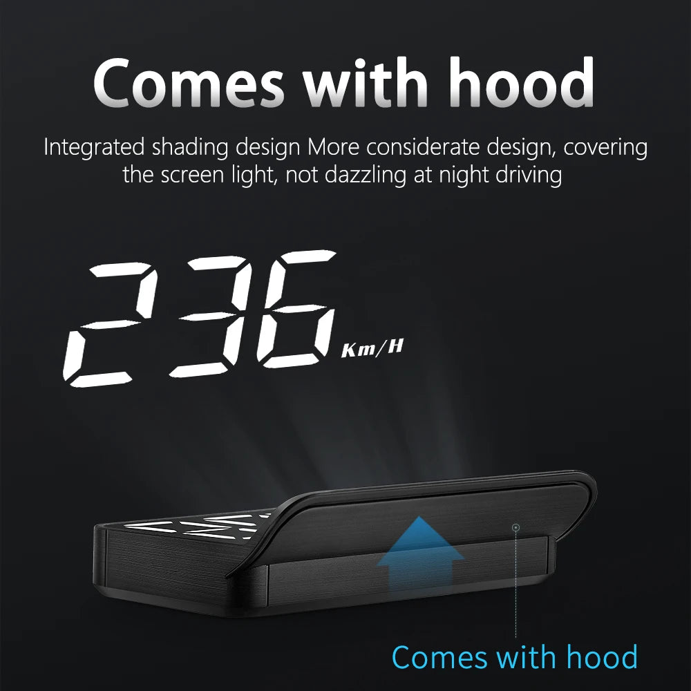 OBD2 Head up Display - Car HUD Speedometer with Temp & Voltage Alarm