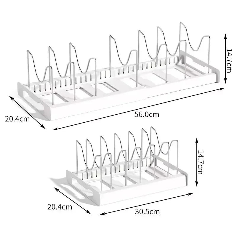 Pan Organizer Rack - Expandable with 7 Adjustable Dividers – image 7