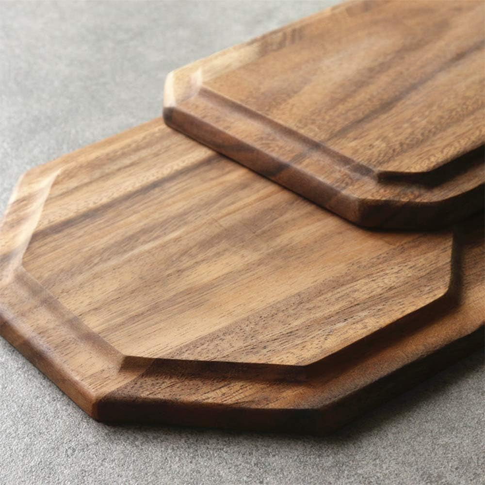 Acacia Wood Serving Trays Set of 2, 10 in and 8 in Platters – image 5