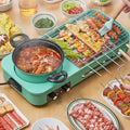 Electric Raclette Grill with Hot Pot, 1600W 3-in-1 Tabletop Cooker – image 1