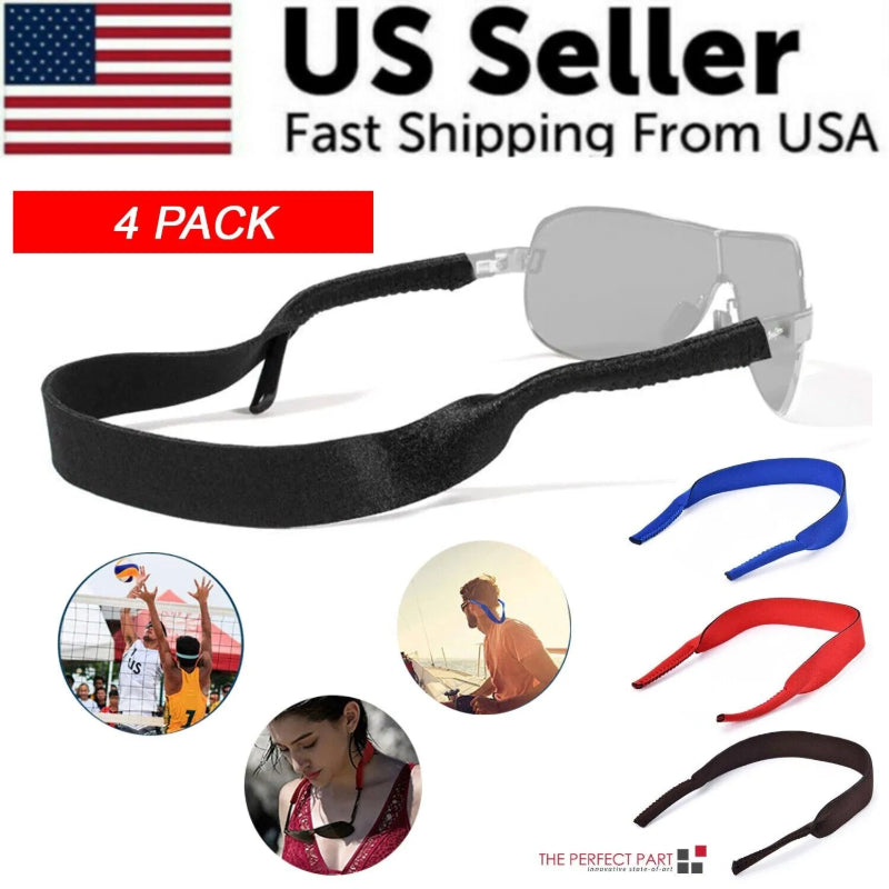 Sunglasses Strap – 4-Pack Elastic Eyewear Retainer Cords