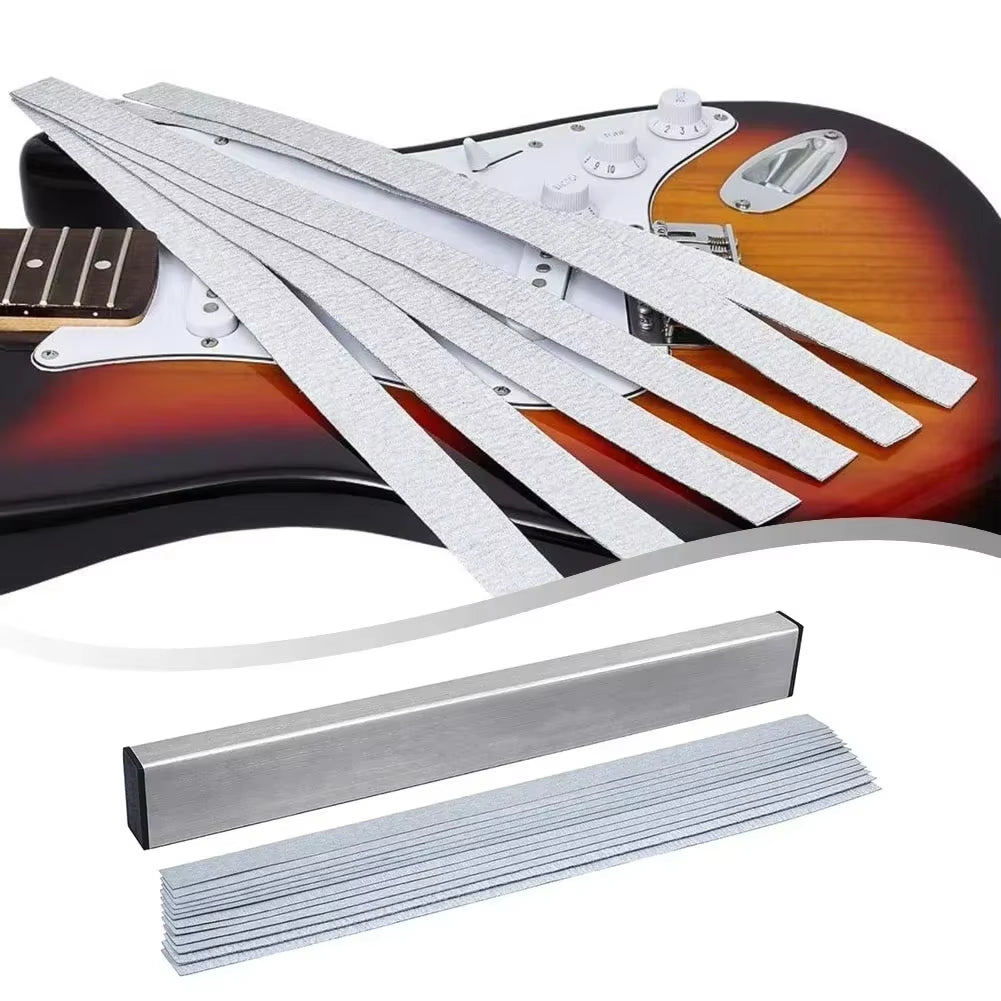 Guitar Fret Leveling Sanding Beam with 6 Sandpaper Strips – image 3