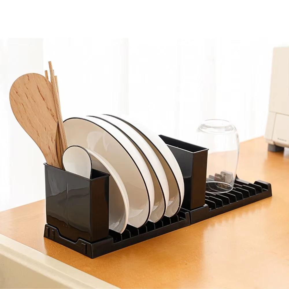 Foldable Dish Drying Rack - 2-in-1 Compact Dish and Utensil Drainer – image 2
