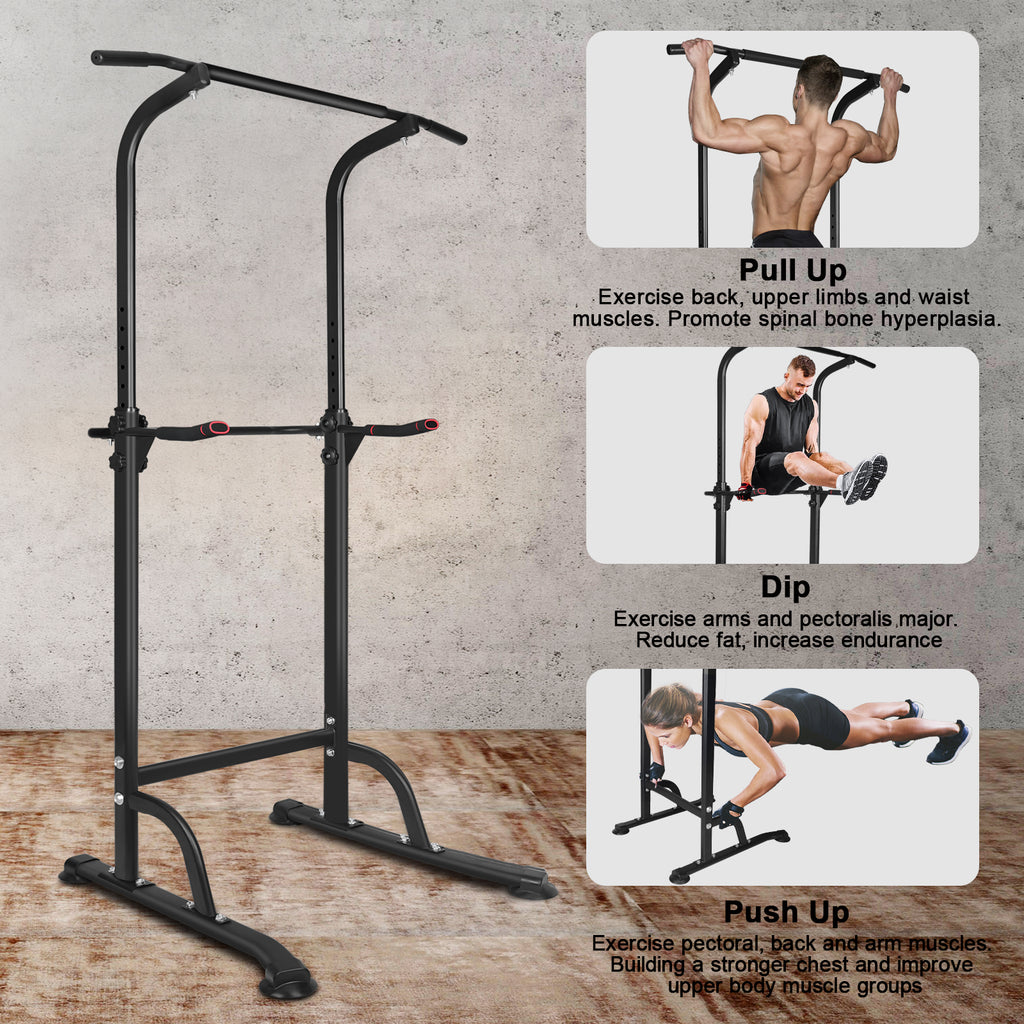Power Tower Pull Up Dip Station – Adjustable with Sit-Up Bench – image 14
