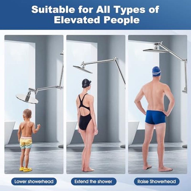 Shower Extension Arm - 18 inch Adjustable Height and Angle – image 5