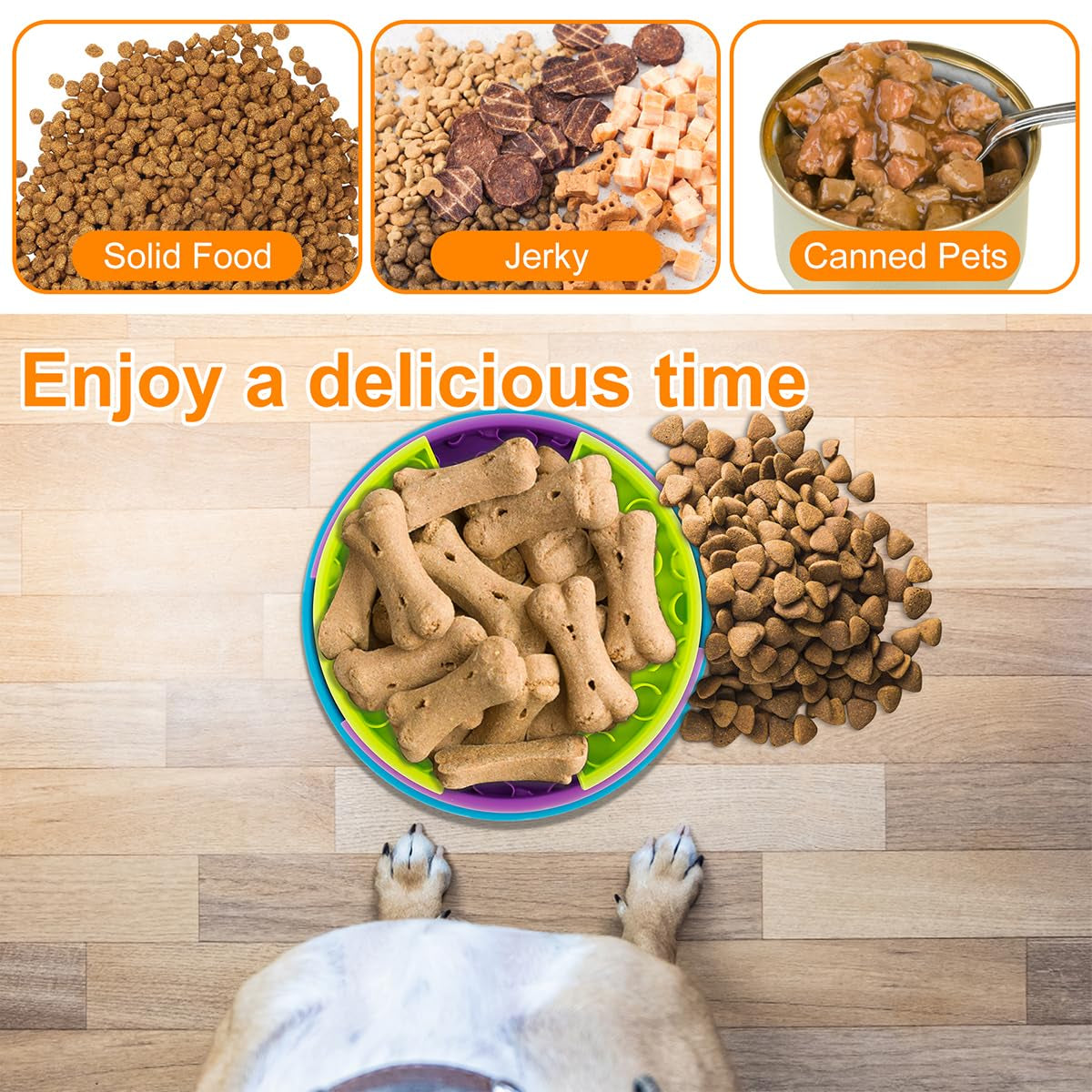 Dog Puzzle Feeder - 3-in-1 Rotating Lick Mat and Slow Feeder – image 9