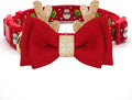 Christmas Dog Collar with Removable Antler Bow Tie – image 7