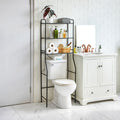 Over the Toilet Storage Rack, 3-Shelf Steel, Matte Black