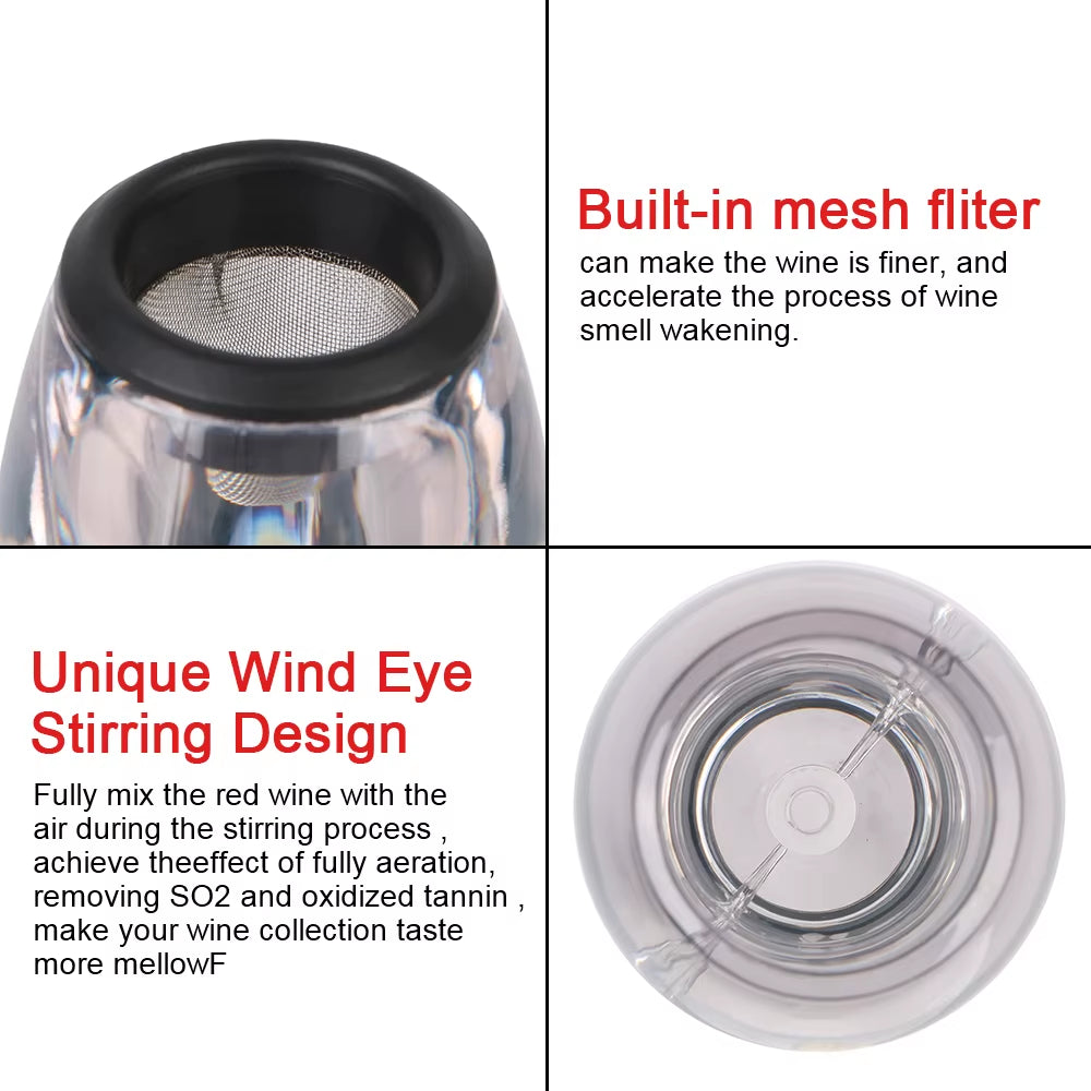Wine Aerator Pourer with Filter and Display Base – image 3