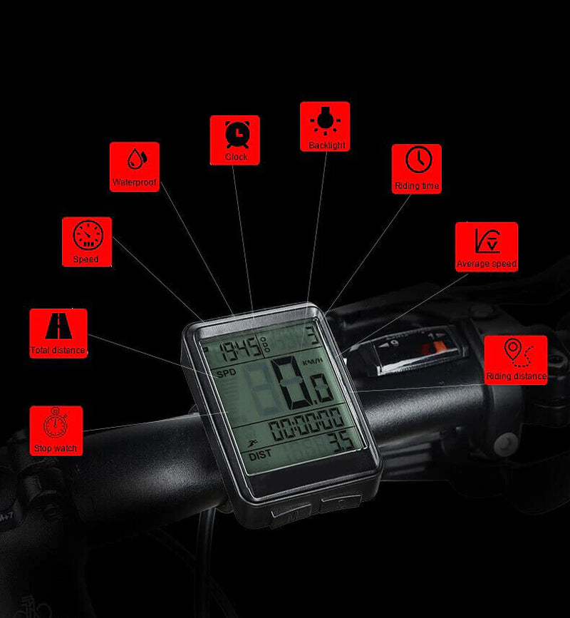 Bike Speedometer, Waterproof LCD Cycling Computer, Wired or Wireless – image 6